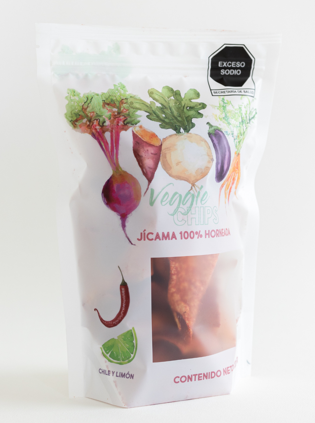 Jicama Veggie Chips: Chile y Limón