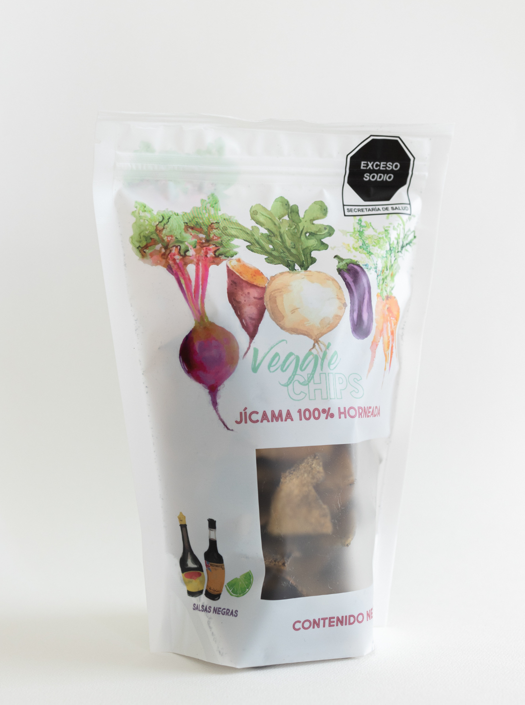 Jicama Veggie Chips: Salsas Negras