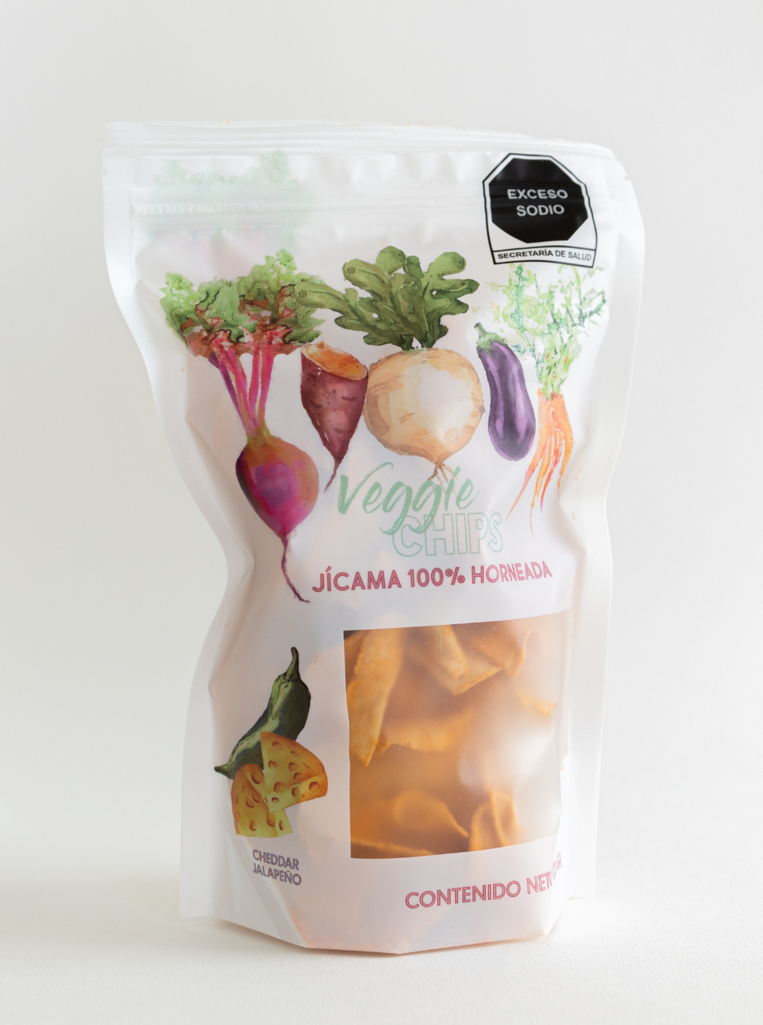 Jicama Veggie Chips: Cheddar Jalapeño