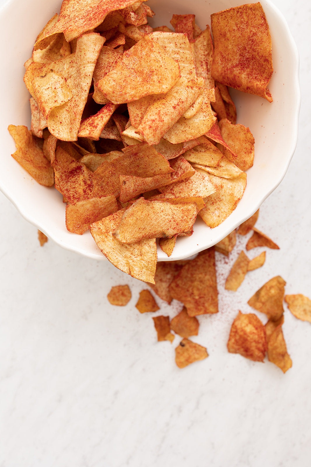 Jicama Veggie Chips: Flaming Hot