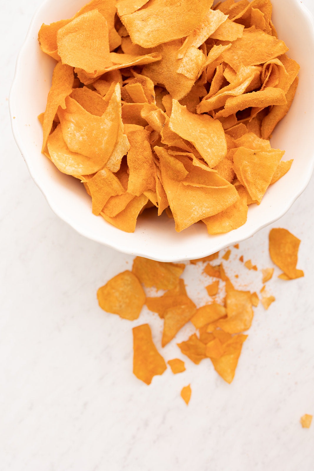 Jicama Veggie Chips: Queso Ruffles