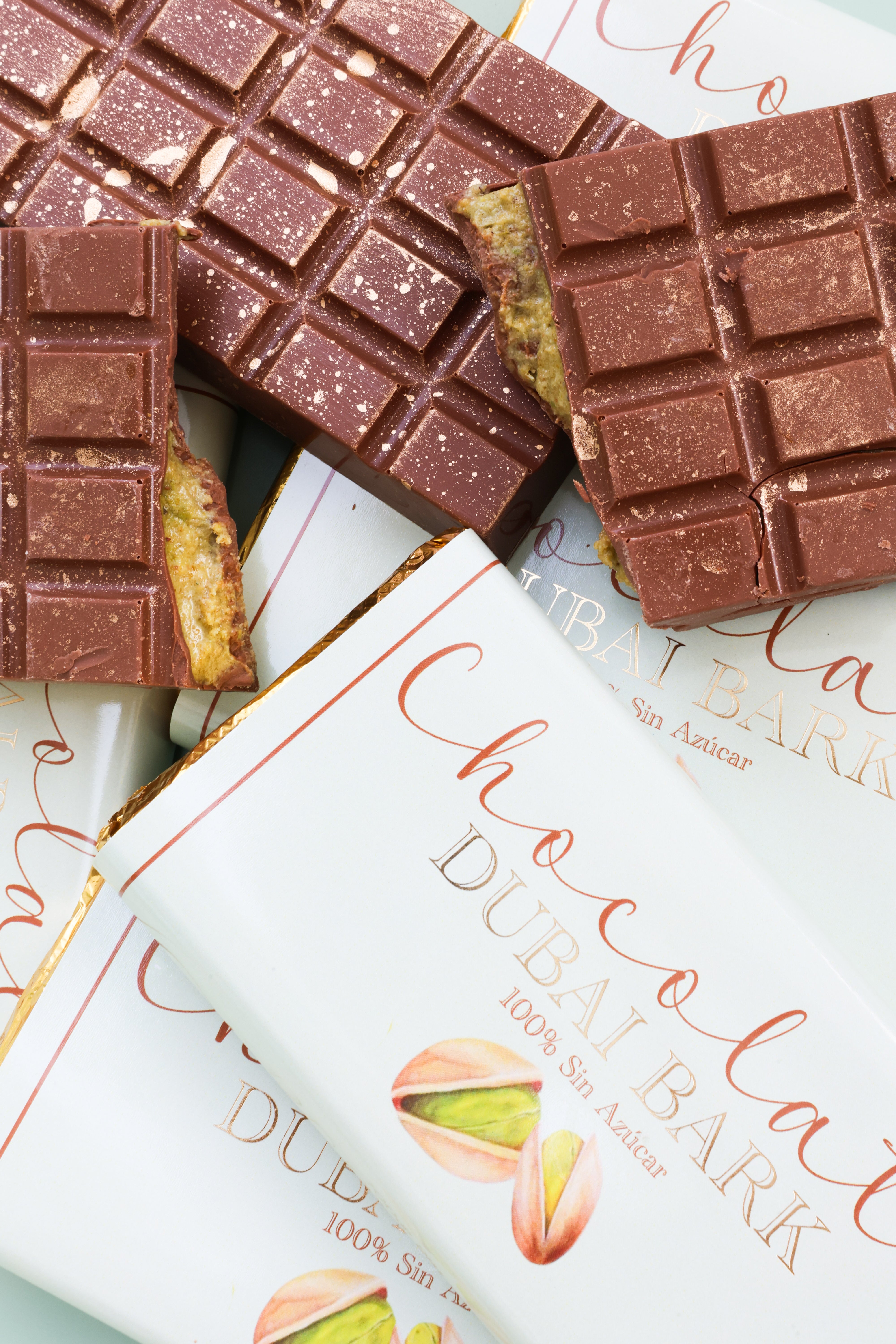 Dubai Chocolate Pistachio Bark Sin Azúcar