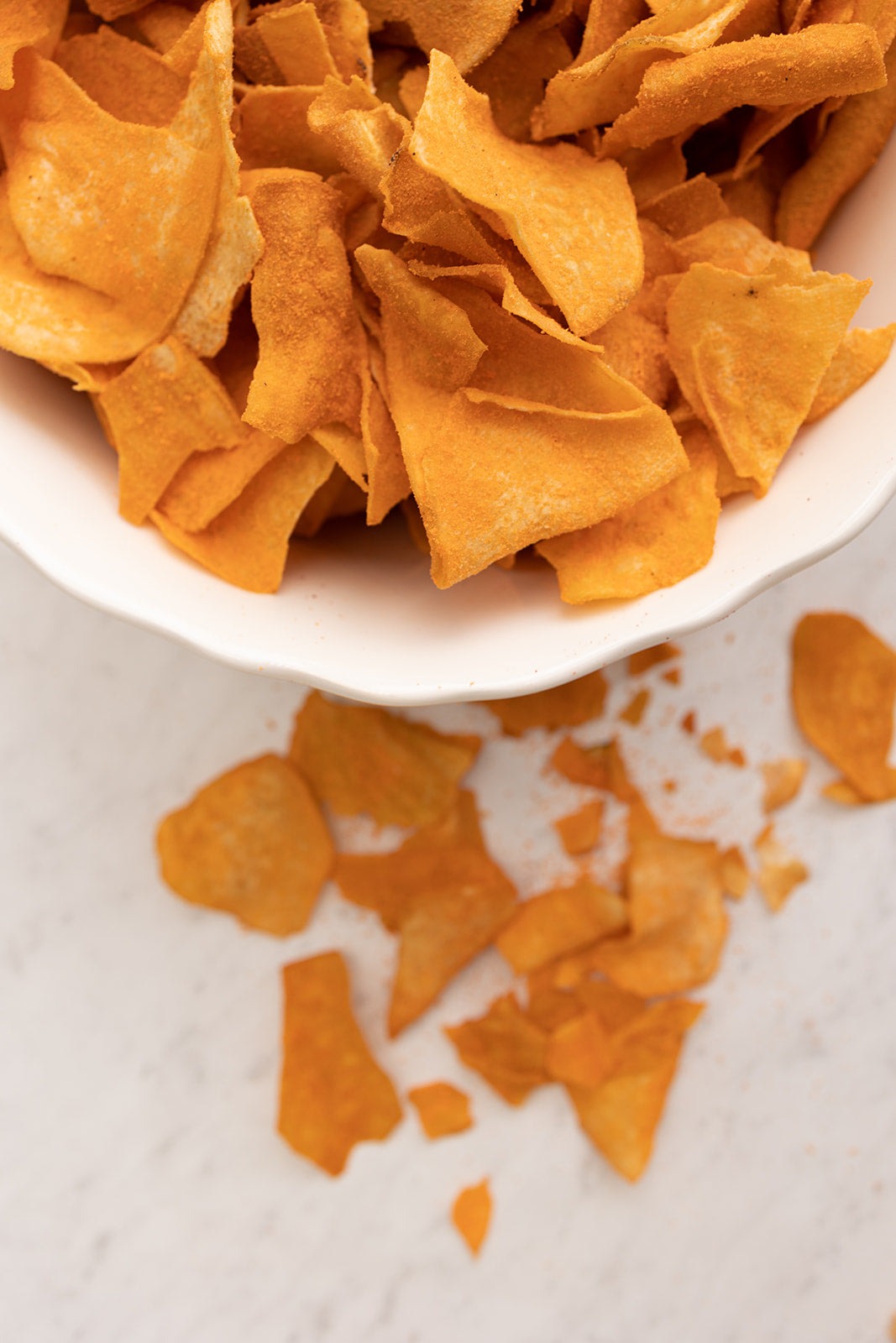 Jicama Veggie Chips: Queso Ruffles